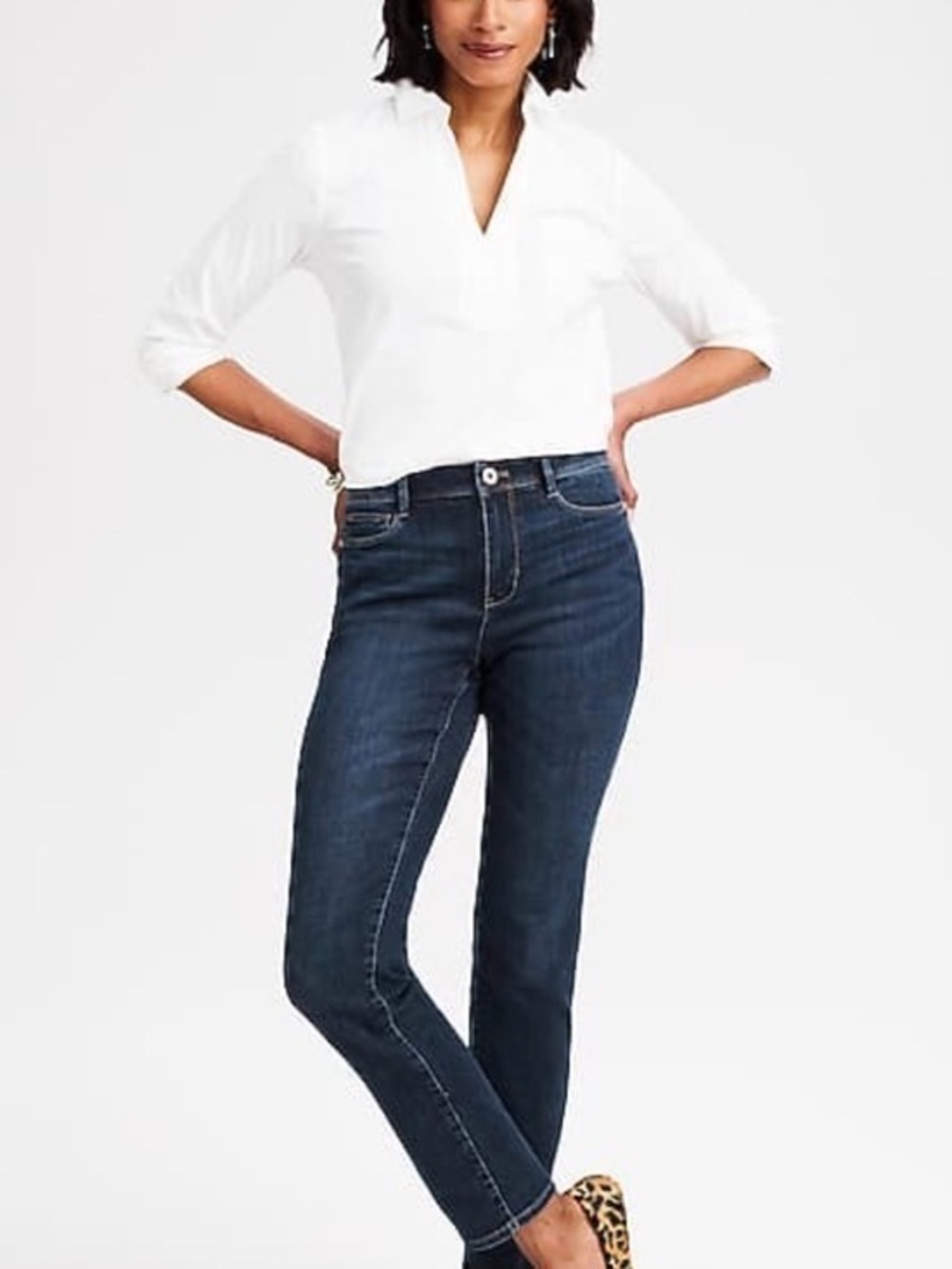 NWT J. JILL Curvy Fit Slim Leg Jeans, Size 2 Petite.